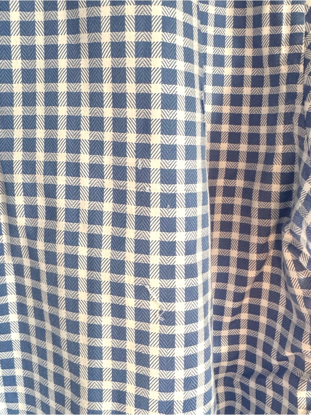 David Donahue MENS Checkered Button Front Long Sleeve Shirt Blue Size 17 | 36/37 - Picture 8 of 8